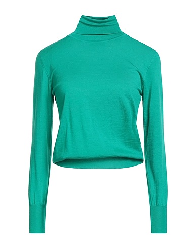 ROBERTO COLLINA Polo neck Emerald green 100% Merino Wool