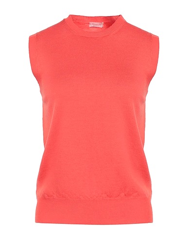 ROSSOPURO Maglia Gilet Corallo 100% Lana