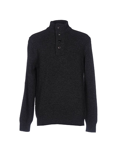 BARBOUR Turtleneck Lead 100% Wool, Leather