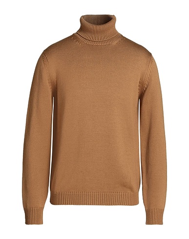 ROBERTO COLLINA Turtleneck Brown 100% Merino Wool