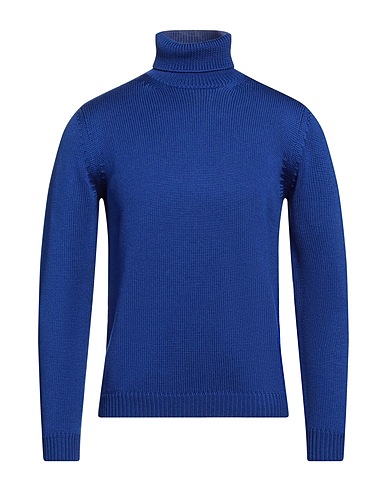 ROBERTO COLLINA Cuello alto Azul marino 100% Lana Merina
