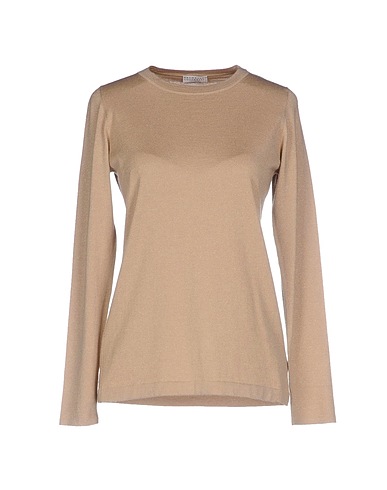 BRUNELLO CUCINELLI Cashmere blend Beige 51% Cashmere, 22% Silk, 20% Polyamide, 7% Metallic Polyester