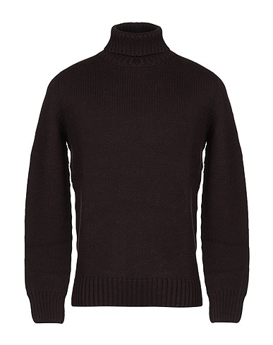DRUMOHR Rollkragenpullover Dunkelbraun 100% Merinowolle