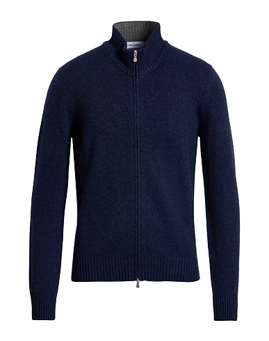 GRAN SASSO Pullover mit Zipper  Marineblau 80% Wolle, 10% Kaschmir, 10% Viskose