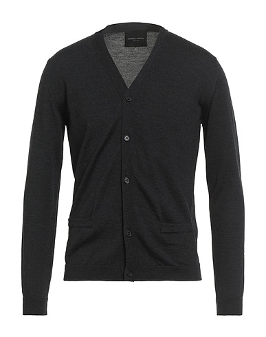 ROBERTO COLLINA Cardigan Antracite 100% Lana Merinos
