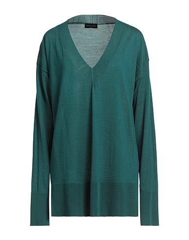 ROBERTO COLLINA Jumper Dark green 100% Merino Wool
