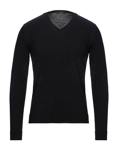 ROBERTO COLLINA Pullover Nero 100% Lana Merino