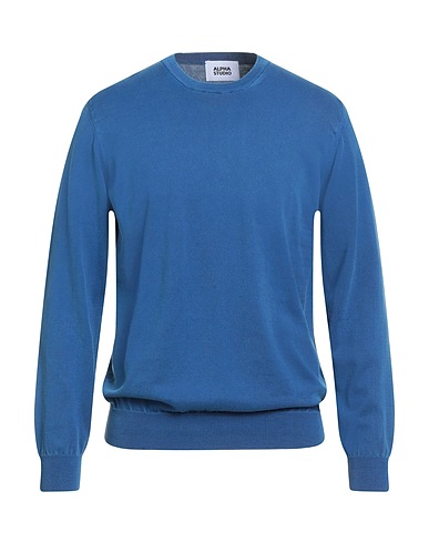 ALPHA STUDIO Jumper Blue 100% Cotton