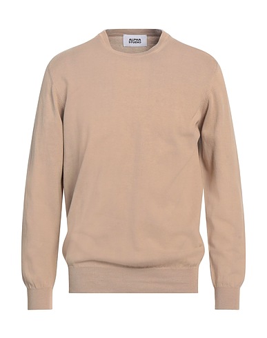 ALPHA STUDIO Jumper Beige 100% Cotton