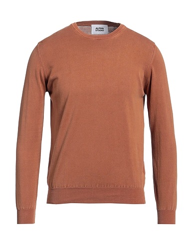 ALPHA STUDIO Jumper Brown 100% Cotton