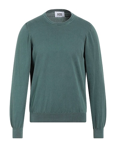 ALPHA STUDIO Jumper Deep teal 100% Cotton