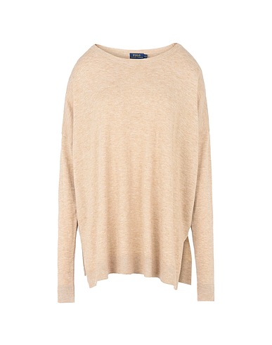 POLO RALPH LAUREN Jumper Drapey Sweater
 Beige 40% Viscose, 37% Nylon, 15% Polyester, 8% Wool