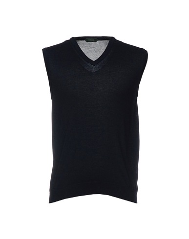 ZANONE Maglia Gilet Blu 100% Cotone
