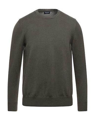 DRUMOHR Pullover Militärgrün 100% Baumwolle