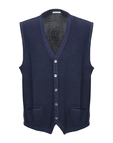 GRAN SASSO Cardigan VINTAGE Midnight blue 100% Virgin Wool
