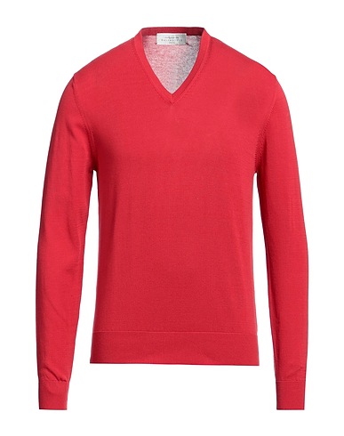 BALLANTYNE Jumper Red 100% Cotton