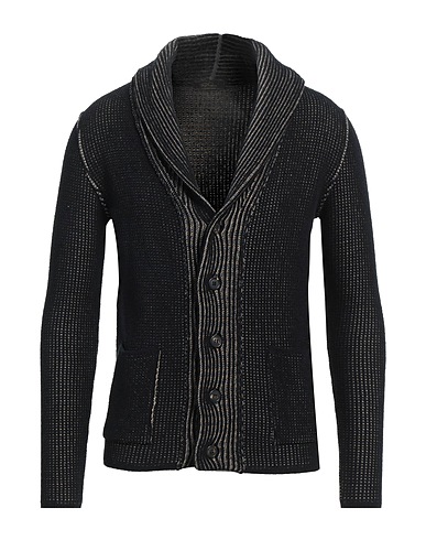 GABRIELE PASINI Cardigan Black 85% Cotton, 15% Polyamide