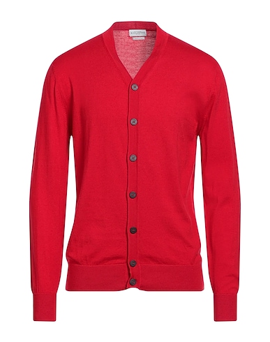 BALLANTYNE Cardigan Red 85% Cotton, 15% Cashmere