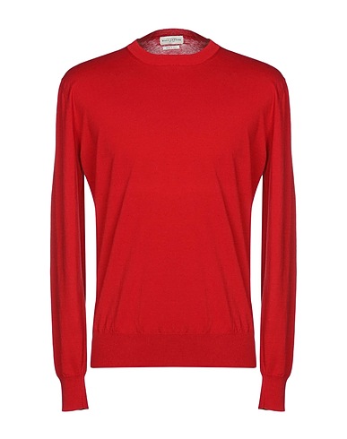 BALLANTYNE Jumper Brick red 95% Cotton, 5% Polyester