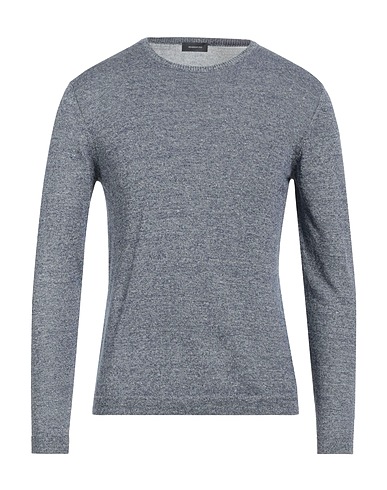 ROSSOPURO Pullover Blu notte 68% Lino, 32% Cotone