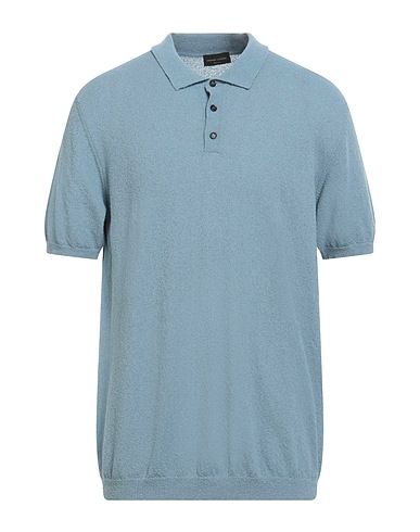 ROBERTO COLLINA Pullover Bleu clair 70% Coton, 30% Polyamide