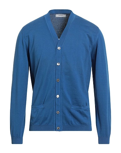 ALPHA STUDIO Cardigan Blue 100% Cotton