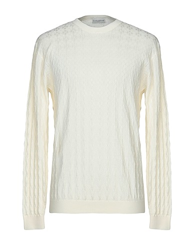 BALLANTYNE Jumper Ivory 95% Cotton, 5% Polyester