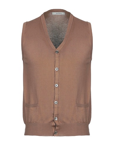 ALPHA STUDIO Cardigan Khaki 100% Cotton