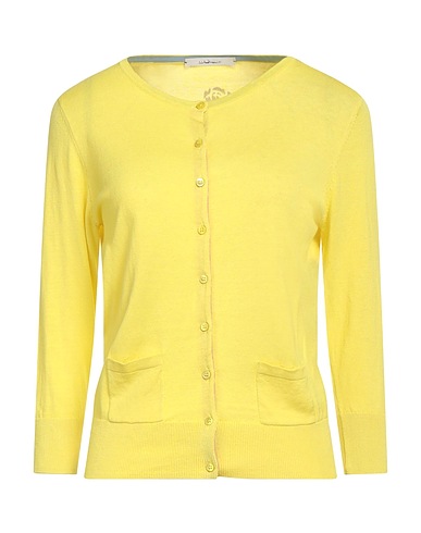 MALÌPARMI Cardigan Yellow 53% Silk, 47% Cotton