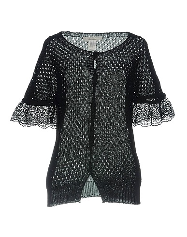 PHILOSOPHY di LORENZO SERAFINI Cardigan Black 100% Cotton