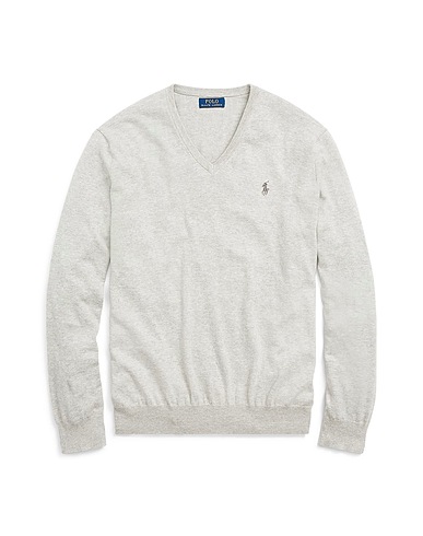 POLO RALPH LAUREN Sweater Pima Cotton Sweater		 Light grey 100% Cotton