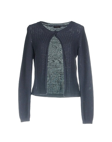 PESERICO Cardigan Midnight blue 100% Cotton