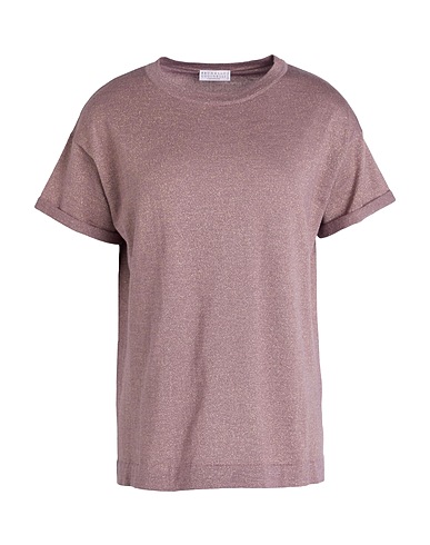 BRUNELLO CUCINELLI Cashmere jumper Mauve 51% Cashmere, 22% Silk, 20% Polyamide, 7% Metallic Polyester