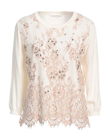 PATRIZIA PEPE Jumper Ivory 78% Viscose, 22% Polyester, Polyamide, Cotton