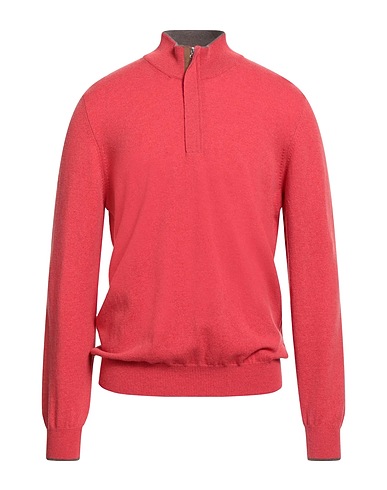 GRAN SASSO Sweater with zip Coral 80% Wool, 10% Cashmere, 10% Viscose, Polyester, Polyurethane