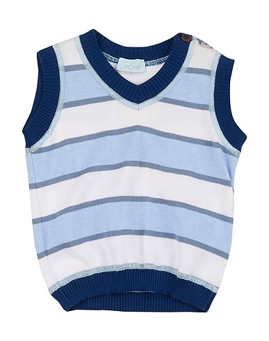 KID SPACE Maglia Gilet Celeste 100% Cotone