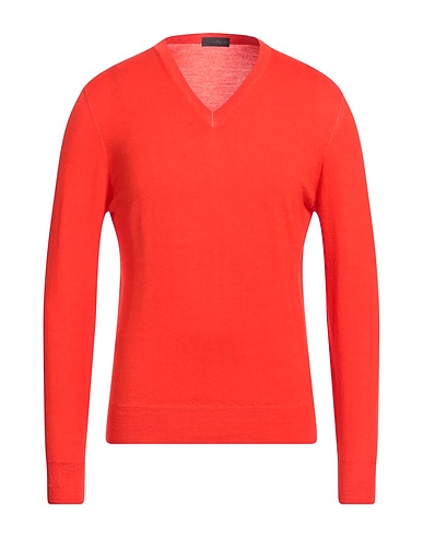 DRUMOHR Sweater Tomato red 100% Super 140s Wool