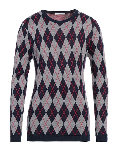 GREY DANIELE ALESSANDRINI Jumper Midnight blue 50% Acrylic, 50% Wool