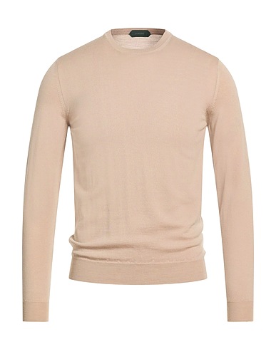 ZANONE Jumper BY SLOWEAR Sand 95% Virgin Wool, 5% Polyamide