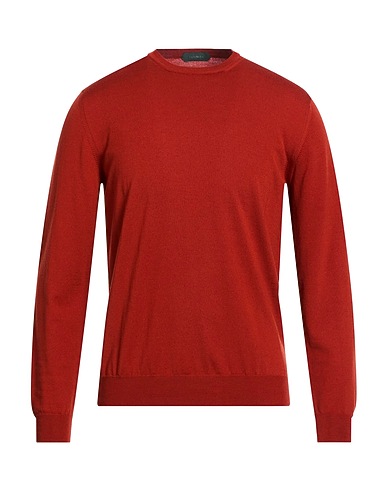 ZANONE Jumper BY SLOWEAR Brick red 95% Virgin Wool, 5% Polyamide