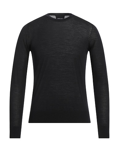 GIORGIO ARMANI Jumper Black 100% Virgin Wool