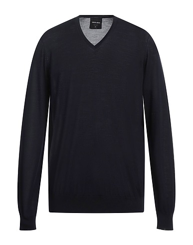 GIORGIO ARMANI Sweater Midnight blue 100% Virgin Wool