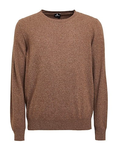 ANDREA FENZI Jumper Taupe 80% Merino Wool, 20% Cashmere