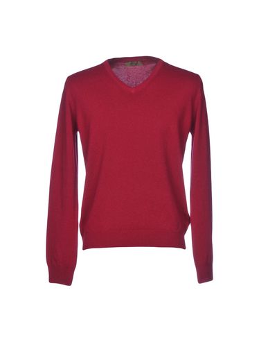 Alpha Studio Sweaters In Brick Red