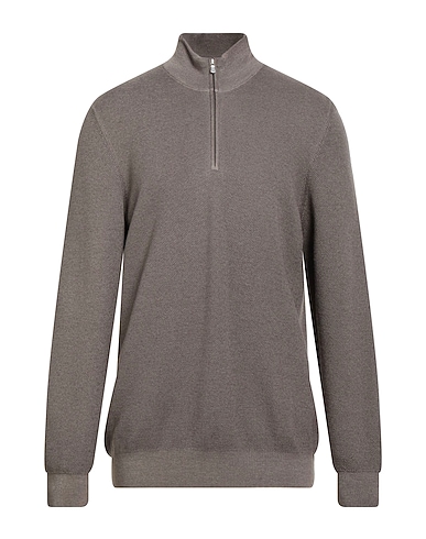 GRAN SASSO Jumper with zip Khaki 100% Virgin Wool