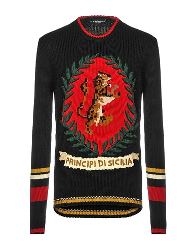 DOLCE&GABBANA Sweater Black 70% Wool, 15% Virgin Wool, 10% Mohair wool , 5% Polyamide