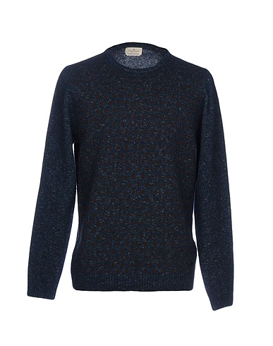 BROOKSFIELD Jumper Midnight blue 60% Virgin Wool, 17% Polyamide, 15% Cotton, 8% Wool