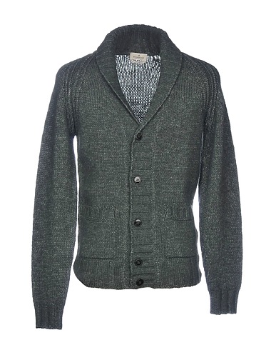 BROOKSFIELD Cardigan Dark green 58% Wool, 42% Cotton