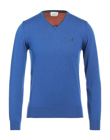BROOKSFIELD Pullover Blu 100% Lana Vergine