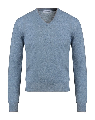 GRAN SASSO Pullover Blu chiaro 80% Lana Vergine, 10% Cachemire, 10% Viscosa, Poliestere, Poliuretano